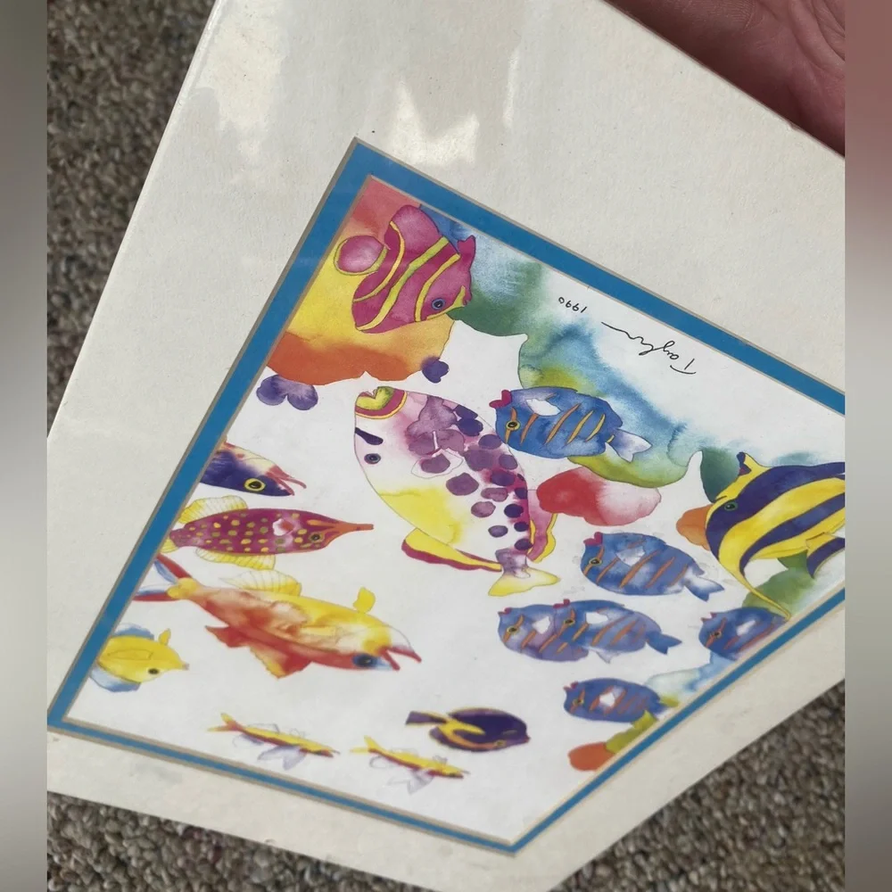 TRACY TAYLOR ARTIST FISH & CHIPS AUTHENTIC 1990 ART PRINT 14 X 11 in SEALED